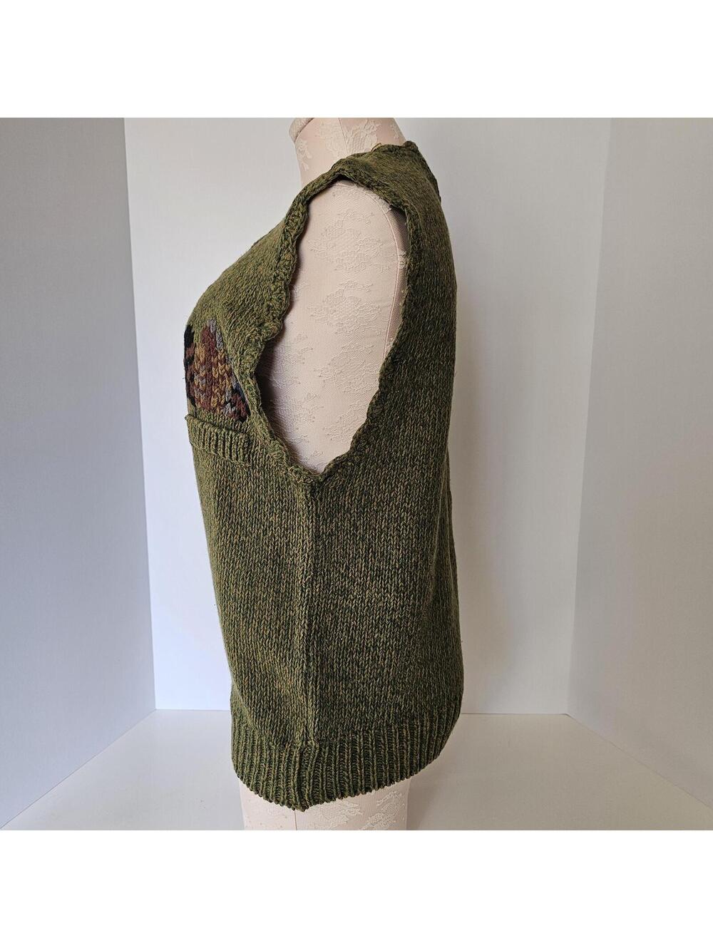 Vintage Herman Geist Sweater Vest Linen Cotton Embroidered Boho Cottagecore Knit - Picture 3 of 12